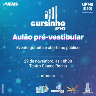 Pôster de divulgação do aulão da UFMS (Foto: Divulgação/UFMS) 