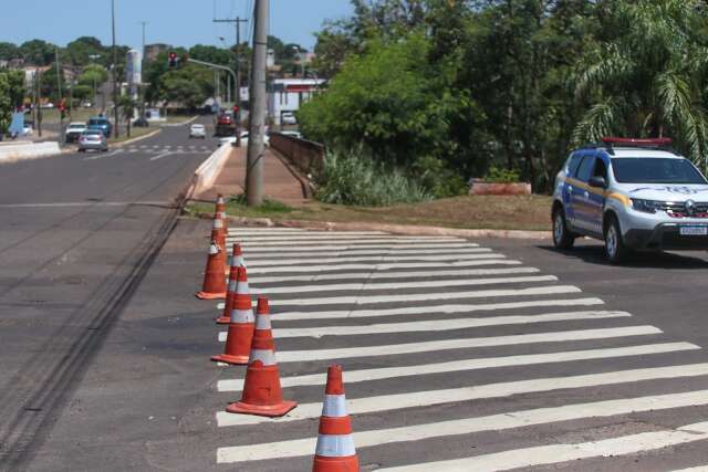 Trecho da Ernesto Geisel &eacute; interditado para poda de &aacute;rvores