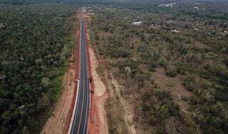 Rodovia do Turismo, ligando Bonito a Anastácio, uma das principais obras rodoviárias tocadas pelo governo (Foto: Divulgação)