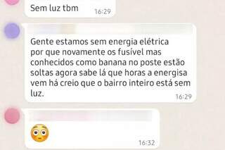 Moradores reclama de falta de energia no Jardim Centenário (Foto: Reprodução)