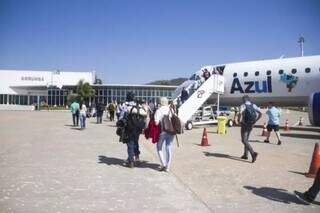 Aeroporto de Corumbá era o último que faltava ser assumido em MS; no ano passado, foram 36,9 mil passageiros (Foto: Arquivo)