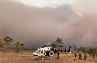 Tempestade de cinzas na Serra do Amolar em 2020 (Foto: Angelo Rabelo)