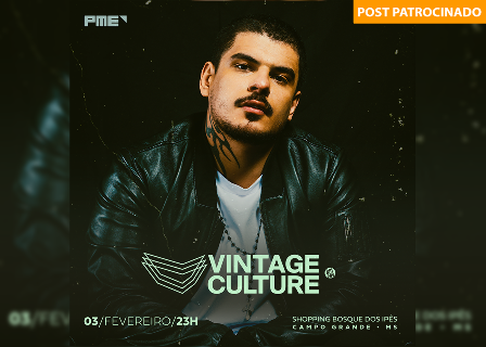 Vintage Culture confirma show eletrizante em Campo Grande