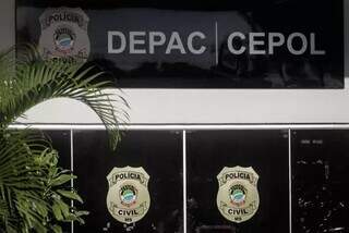 Depac Cepol, em Campo Grande, onde o caso foi registrado. (Foto: Arquivo/Campo Grande News)