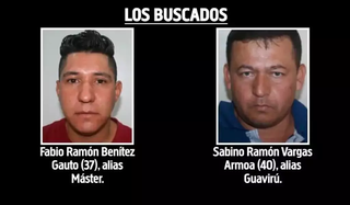 Chefe da segurança (à esquerda) e o cunhado, procurados pelo assassinato de “Aguacate” (Foto: Arquivo)
