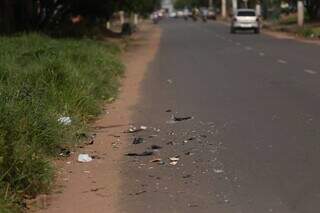 Local onde ocorreu acidente, na Rua Cassim Contar, no Los Angeles (Foto: Marcos Maluf)