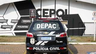 Depac Cepol, em Campo Grande, onde o caso foi registrado. (Foto: Alex Machado)