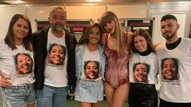Taylor Swift recebe família de Ana Clara no camarim em último show no Brasil 