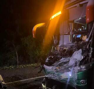 Motorista de &ocirc;nibus tem ferimentos graves ap&oacute;s acidente na BR-262 