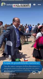 Vice-governador entra na dança ao desembarcar no Chile