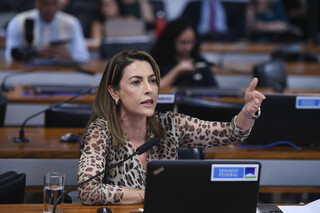 Senadora Soraya Thronicke (Podemos) em participação de comissão de Assuntos Sociais nesta quarta-feira (Foto: Edilson Rodrigues/Agência Senado)