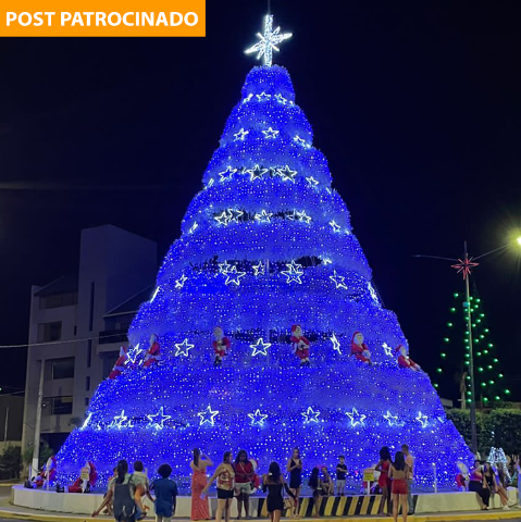 São Gabriel do Oeste se transforma com iluminação do "Natal Luzes do Cerrado"
