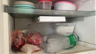 Congelador de geladeira, sem energia (Foto: Direto das Ruas)