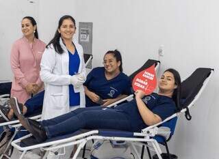 Campanha de doação de sangue é uma das formas da universidade contribuir com a comunidade. (Foto: Divulgação)