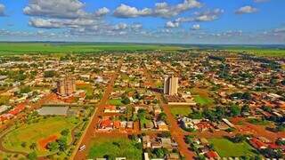 Vista aérea da cidade de Sidrolândia (Foto: Divulgação/Prefeitura de Sidrolândia)