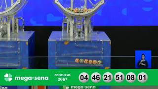Confira as dezenas sorteadas pela Mega-Sena nesta ter&ccedil;a-feira