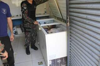 Pescados irregulares encontrados em residência (Foto: Divulgação/PMA)