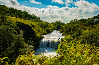 Imagem aéra da Cachoeira da Rapadura, em Costa Rica. (Foto: Divulgação/Prefeitura de Costa Rica)