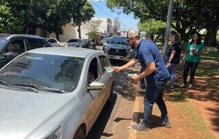 Blitz educativa na Avenida Afonso Pena (Foto: Divulgação)