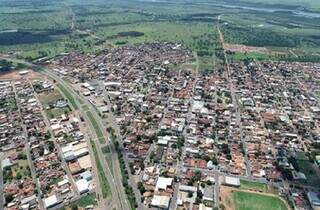 Vista aérea da cidade de Bataguassu. (Foto: Prefeitura de Bataguassu)