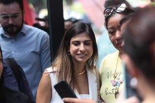 Deputada Camila Jara durante evento no Bioparque em Campo Grande (Foto: Marcos Maluf)