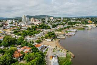 Vista aérea da cidade de Corumbá onde crime aconteceu (Foto: Renê Marcio Carneiro / PMC)