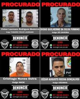 Polícia Civil divulgou foto dos procurados pela execução de Thiago e Marcelo. (Foto: Divulgação)