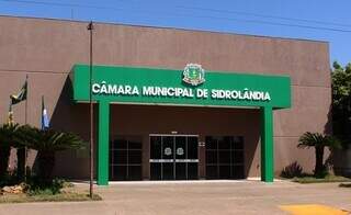 Fachada da Câmara Municipal de Sidrolândia, a 71 km de Campo Grande. (Foto: Divulgação)