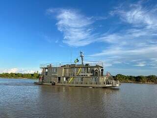 Grupo viajou pelo Pantanal em navio da Marinha do Brasil. (Foto: Divulgação)