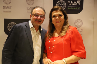 Presidente do Club Design MS, Adilson Puertes e vice-presidente Maria Helena Bonotto (Foto: Grand Cru)
