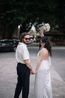 Fotos de casamento foram feitas pelas ruas de São Paulo. (Foto: Guilherme Macedo)