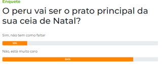 Peru n&atilde;o ser&aacute; o prato principal da ceia da maioria dos leitores