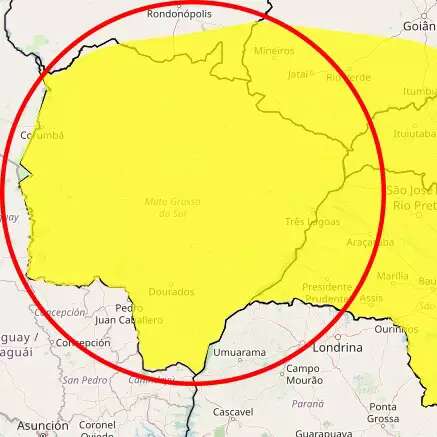 Inmet faz alerta de tempestade para os 79 munic&iacute;pios de MS