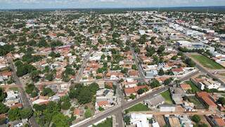 Vista aérea do município de Coxim (Foto: Divulgação)