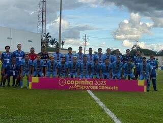 Jogadores do União ABC perfilados para jogo da Copinha em 2023 (Foto: Divulgação)