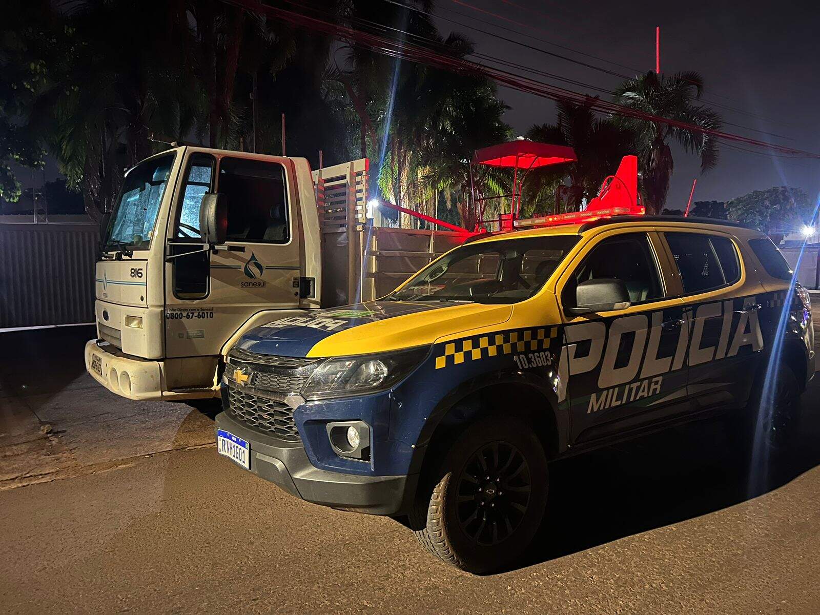 Homem é preso tentando levar caminhão furtado da Sanesul para Ponta Porã