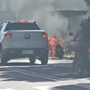 Pane elétrica provoca incêndio em motocicleta nas Moreninhas