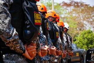 Efetivo mobilizado para a Força Nacional (Foto: Arquivo/Henrique Kawaminami)