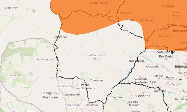 Temporal com ventos de at&eacute; 100 km/h &eacute; previsto para 10 cidades do norte de MS