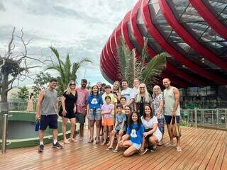 Família grande está em Campo Grande, de férias, desde 30 de dezembro. (Foto: Direto das Ruas)