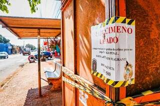 Em 2020, banca do jogo do bicho foi lacrada na Avenida Rachel de Queiroz. (Foto: Henrique Kawaminami)