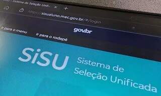 Tela de acesso ao portal de inscrições do Sisu (Foto: Rafa Neddermeyer/Agência Brasil)