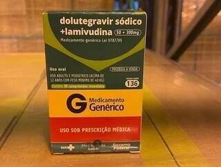 Embalagem do Dolutegravir 50 mg + Lamivudina 300 mg. (Foto: Fiocruz)