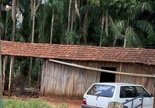 Casa onde idosa foi encontrada agonizando após ser golpeada na cabeça (Foto: Divulgação | PCMS)
