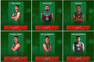 Alguns dos reforços anunciados nas redes sociais do clube (Foto: Divulgação)