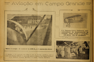 Um dos destaques no século passado era a aviação em Campo Grande. (Foto: Álbum Gráfico de Campo Grande)