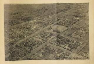Vista aérea da capital sul-mato-grossense em 1939. (Foto: Álbum Gráfico de Campo Grande)
