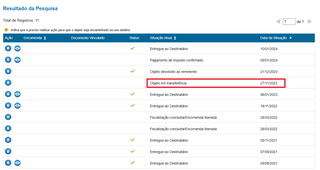 Lista de itens importados pode ser consultada pelo número de CPF, no portal oficial dos Correios. (Foto: Reprodução)