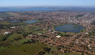 Imagem áerea do município de Três Lagoas, na divisa com São Paulo (Foto: Divulgação)