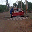 Eletricista flagra homem descartando entulhos em rua na Vila Fernanda